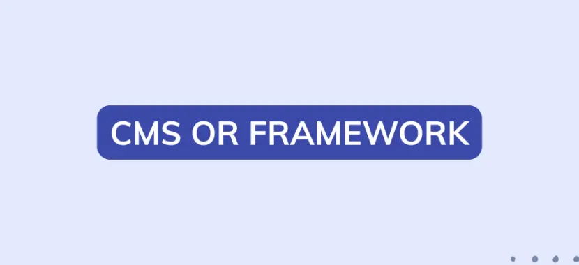 CMS or Framework