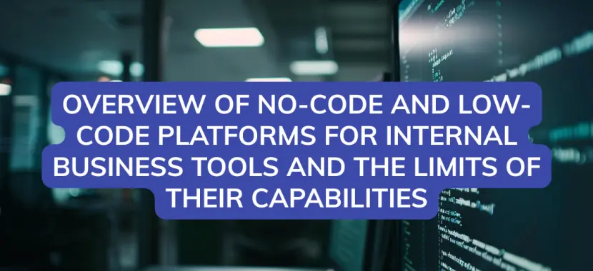 Overview of No-code and Low-code Platforms for Internal Business Tools and the Limits of Their Capabilities