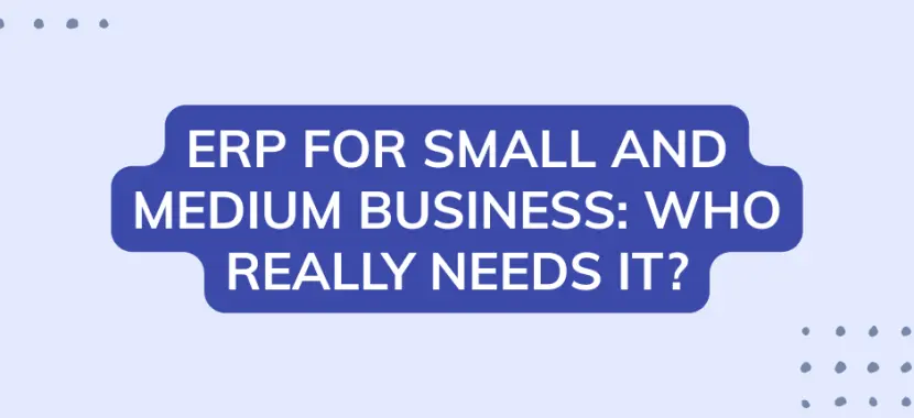 ERP for Small and Medium Business: Who Really Needs It?